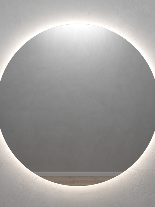 Круглое зеркало 100х100 см, с нейтральной подсветкой